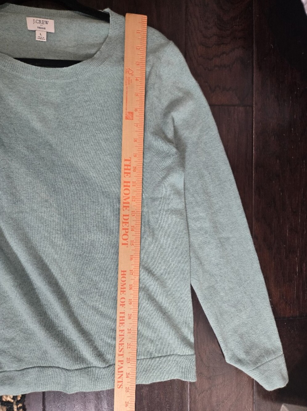 J.Crew Teddie Merino Wool Blend Sweater Mint Green Crewneck Size Large - Picture 6 of 11